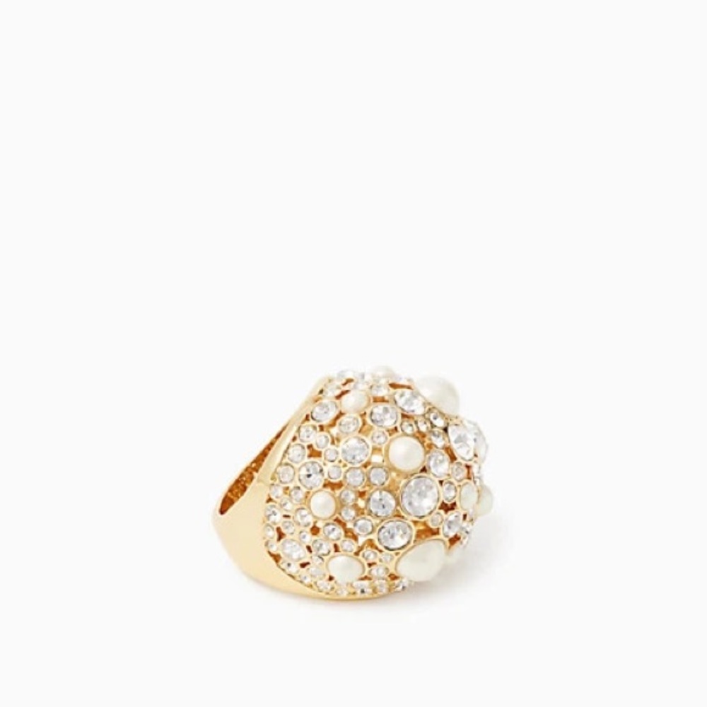Kate Spade pick a pearl cocktail ring gold plated
